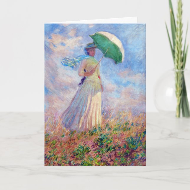 Claude Monet - Eine Frau mit einem Sonnenschirm au Karte (Vorderseite)