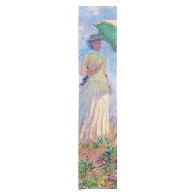 Claude Monet - Eine Frau mit einem Sonnenschirm au Kurzer Tischläufer (Vorderseite)