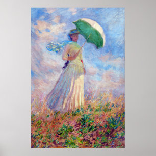 Claude Monet - Eine Frau mit einem Sonnenschirm au Poster