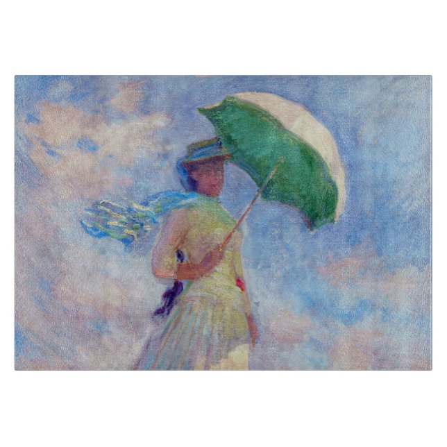 Claude Monet - Eine Frau mit einem Sonnenschirm au Schneidebrett (Vorderseite)