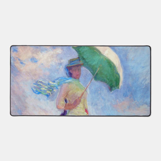 Claude Monet - Eine Frau mit einem Sonnenschirm au Schreibtischunterlage (Vorderseite)