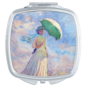 Claude Monet - Eine Frau mit einem Sonnenschirm au Taschenspiegel