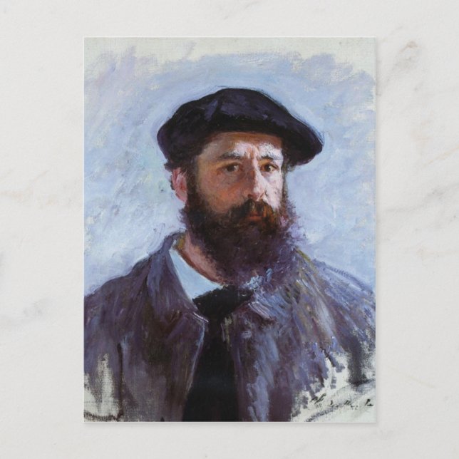 Claude Monet eine Postkarte mit Selbstporträt (Vorderseite)