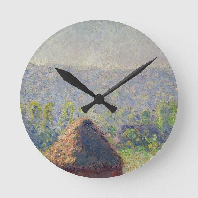 Claude Monet | Ende des Sommers in Givern Runde Wanduhr (Vorderseite)
