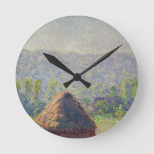 Claude Monet   Ende des Sommers in Givern Runde Wanduhr