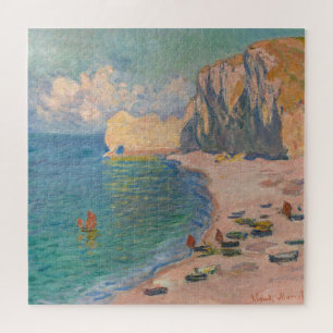 Claude Monet - Etretat: Strand und Falaise d'Amont