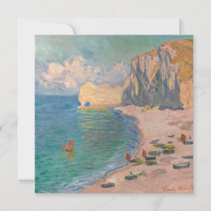 Claude Monet - Etretat: Strand und Falaise d'Amont Dankeskarte