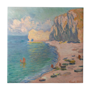 Claude Monet - Etretat: Strand und Falaise d'Amont Fliese