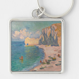 Claude Monet - Etretat: Strand und Falaise d'Amont Schlüsselanhänger