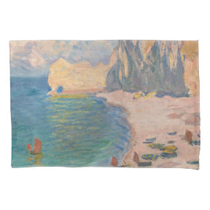 Claude Monet - Etretat: Strand und Falaise d'Betwe Kissenbezug