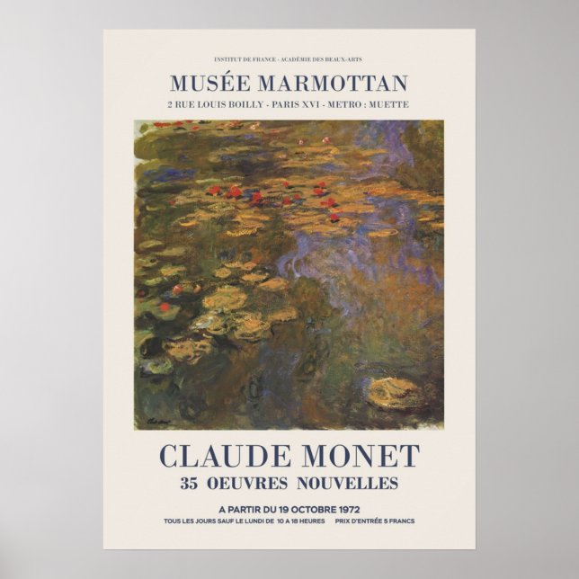 Claude Monet Exhibition und Kunstausstellung Poster (Vorne)