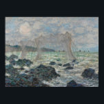 Claude Monet ~ Fangnetz in Pourville Poster<br><div class="desc">Claude Monet,  französischer Maler,  1840 - 1926 mit einer stürmischen Küstenszene.</div>