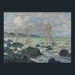 Claude Monet ~ Fangnetz in Pourville Poster<br><div class="desc">Claude Monet, französischer Maler, 1840 - 1926 mit einer stürmischen Küstenszene.</div>