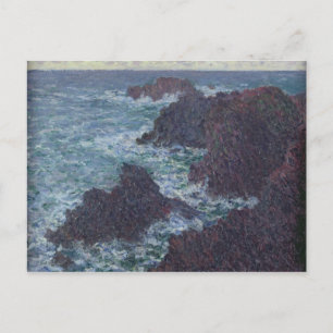 Claude Monet   Felsen in Belle-Ile, der wilden Küs Postkarte