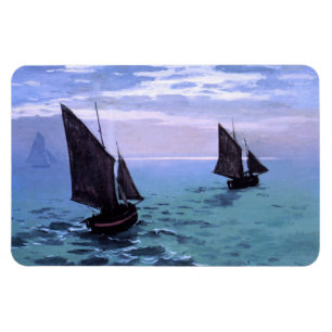 Claude Monet: Fischerboote auf dem Weg Magnet