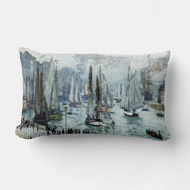Claude Monet Fischerboote Verlassend Hafen Lendenkissen (Vorderseite)