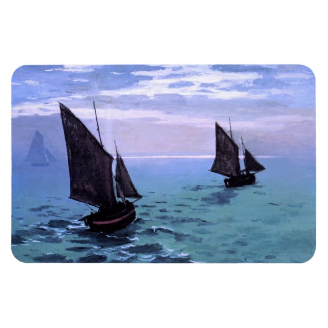 Claude Monet: Fischereifahrzeuge auf dem Weg Magnet (Horizontal)