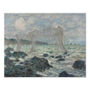 Claude Monet - Fischereinetze in Pourville Fotodruck
