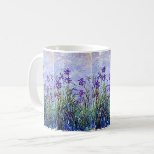 Claude Monet - Flieder-Iris / Iris Mauves Kaffeetasse (Vorderseite Links)