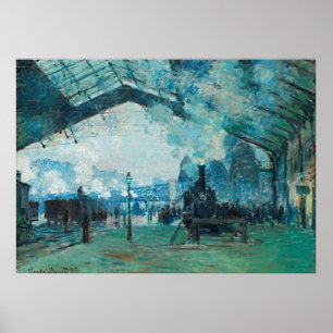Claude Monet Französische Eisenbahn Kunst, Dichtun Poster
