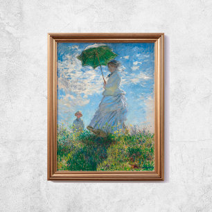 Claude Monet Frau mit einem Sonnenschirm Alte berü Poster