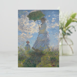 Claude Monet Frau mit einem Sonnenschirm Fine Art Einladung