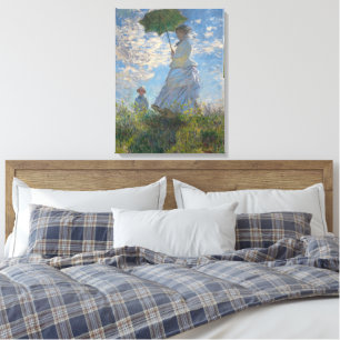 Claude Monet Frau mit einem Sonnenschirm Fine Art Leinwanddruck