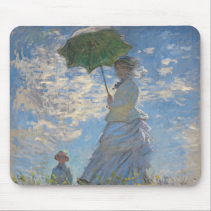 Claude Monet Frau mit einem Sonnenschirm Meisterwe Mousepad