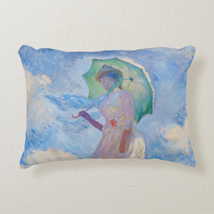 Claude Monet - Frau mit einem Sonnenschirm nach li Dekokissen