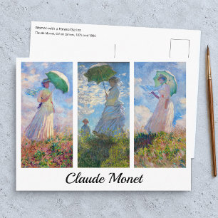 Claude Monet - Frau mit einem Sonnenschirm Serie Postkarte