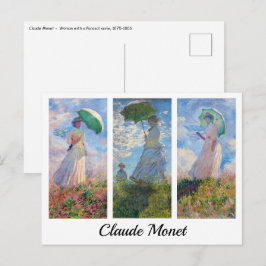Claude Monet - Frau mit einer Reihe von Parasolen Postkarte