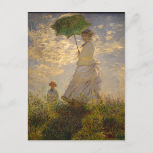 Claude Monet: Frau mit Sonnenschirm, 1875. Nationa Postkarte