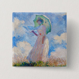 Claude Monet - Frau mit Sonnenschirm nach links ge Button