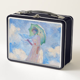 Claude Monet - Frau mit Sonnenschirm nach links ge Metall Brotdose