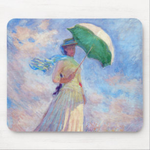 Claude Monet - Frau mit Sonnenschirm nach rechts g Mousepad