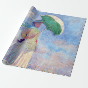 Claude Monet - Frau mit Sonnenschirm nach rechts Geschenkpapier