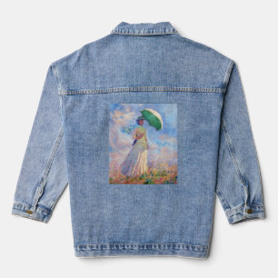 Claude Monet - Frau mit Sonnenschirm nach rechts Jeansjacke