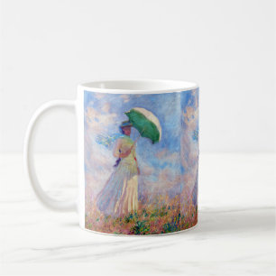 Claude Monet - Frau mit Sonnenschirm nach rechts Kaffeetasse