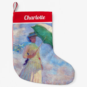 Claude Monet - Frau mit Sonnenschirm nach rechts Kleiner Weihnachtsstrumpf