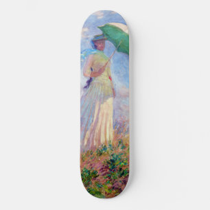 Claude Monet - Frau mit Sonnenschirm nach rechts Skateboard