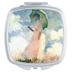 Claude Monet Frau mit Sonnenschirm Taschenspiegel