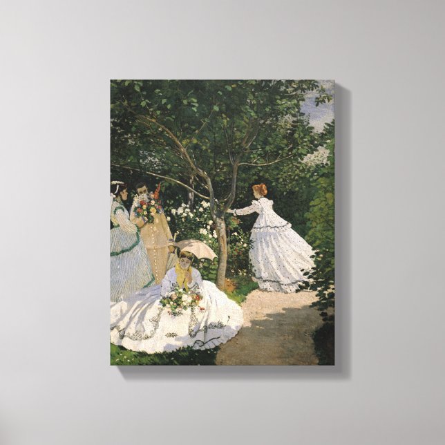 Claude Monet | Frauen im Garten, 1866 Leinwanddruck (Vorderseite)