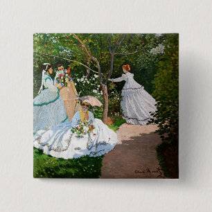 Claude Monet - Frauen im Garten Button