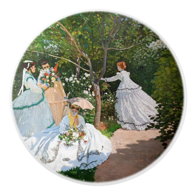 Claude Monet - Frauen im Garten Keramikknauf (Vorderseite)