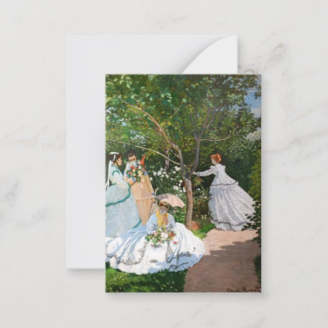 Claude Monet - Frauen im Garten Mitteilungskarte (Vorderseite)
