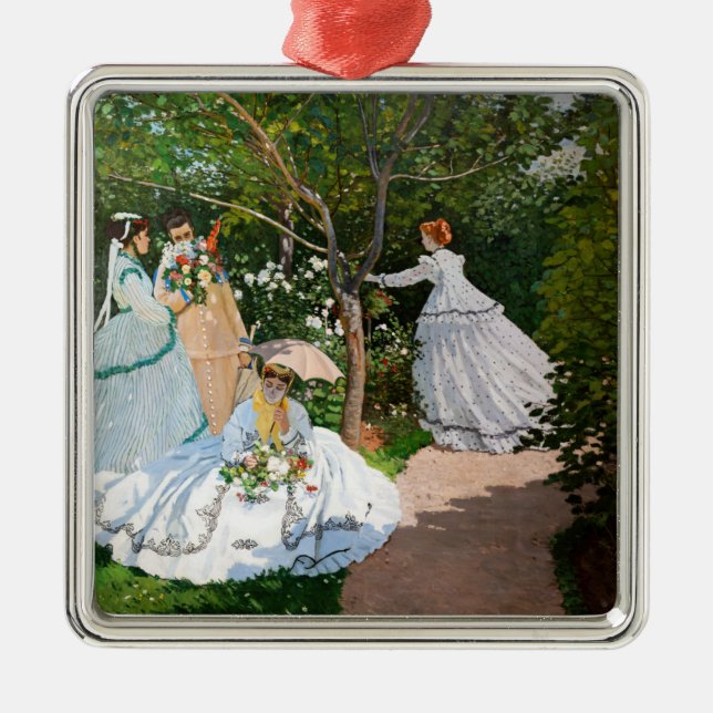 Claude Monet - Frauen im Garten Ornament Aus Metall (Vorne)