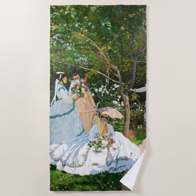 Claude Monet - Frauen im Garten Strandtuch (Vorderseite)