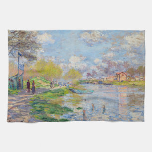 Claude Monet - Frühling an der Seine Geschirrtuch