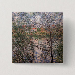 Claude Monet - Frühling durch die Zweige Button