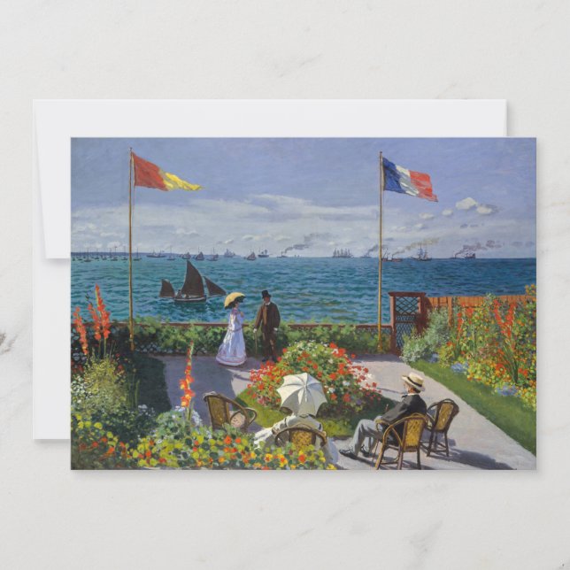 Claude Monet - Garten bei Sainte-Adresse Einladung (Vorderseite)